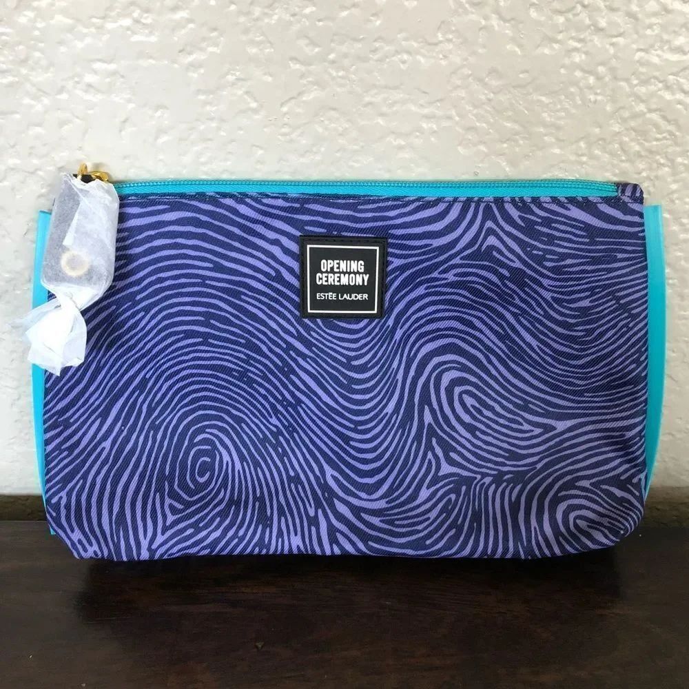 Estée Lauder Purple Zebra Travel Makeup Storage Cosmetic Bag
